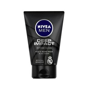 Nivea Men Deep Impact Face Wash With Black Carbon - Intense Clean For Beard & Face, 50 G